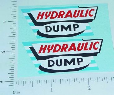 Pair Marx Hydraulic Dump Truck Style Stickers Main Image