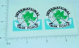 Marx International Task Force Truck Sticker Pair