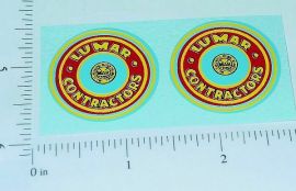 Pair Marx Lumar Contractors 1.25" Round Stickers