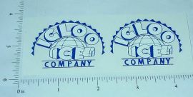 Marx/Wyandotte Igloo Ice Truck Sticker Pair