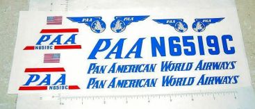 Marx Pan Am Airplane Sticker Set Main Image