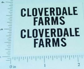 Pair Marx Cloverdale Farms Panel Van Sticker Set