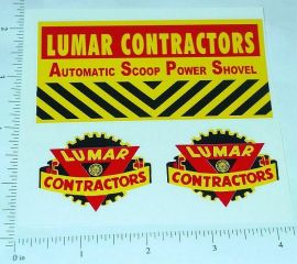Marx Lumar Automatic Scoop Shovel Sticker Set