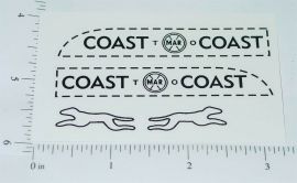 Marx Small Coast to Coast Bank Truck Sticker Set