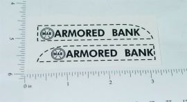 Marx Armored Car Bank Truck Sticker Set