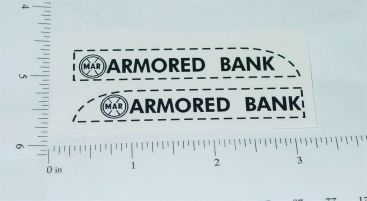 Marx Armored Car Bank Truck Sticker Set Main Image