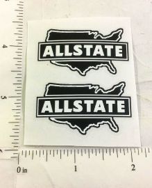 Pair Marx Allstate Black/White Door Logo Stickers