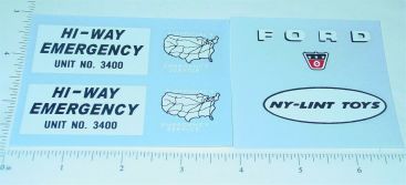 Nylint Cabover Ford Hiway Emergency Sticker Set Main Image