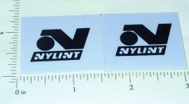 Pair Nylint Black Late 60's Logo Stickers NY-019B