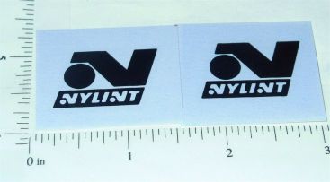 Pair Nylint Black Late 60's Logo Stickers NY-019B Main Image