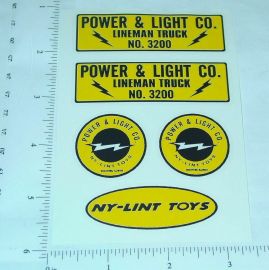Nylint Power & Light Lineman Truck Stickers