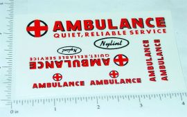 Nylint Ford Econoline Van Ambulance Sticker Set