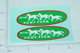 Pair Nylint Ford Econoline Pony Farms Pickup Stickers