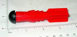 Nylint Red Plastic w/Rubber Tip Missile/Rocket Replacement Toy Part