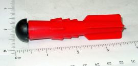 Nylint Set of 4 Red Plastic w/Rubber Tip Missile/Rocket Replacement Toy Parts