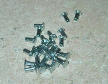 25 Semi Tubular 1/8" by 1/4" Tonka Rivets Main Image 25 Semi Tubular 1/8" by 1/4" Tonka Rivets Main Image