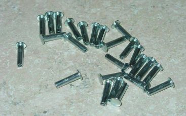 25 Semi Tubular 1/8" by 1/2" Tonka Rivets Main Image 25 Semi Tubular 1/8" by 1/2" Tonka Rivets Main Image