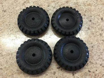 Structo Set of 4 Reproduction Real Rubber 2" Replacement Tire Toy Part Main Image