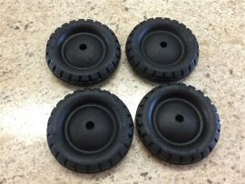 Structo Set/4 Reproduction Real Rubber 2.5" Replacement Tire Toy Part