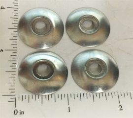 Set of 4 Structo Plated Hubcaps for 1/4" Axles Toy Part