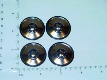 Set of 4 Zinc Plated Tonka Solid Hubcap Toy Parts Main Image Set of 4 Zinc Plated Tonka Solid Hubcap Toy Parts Main Image