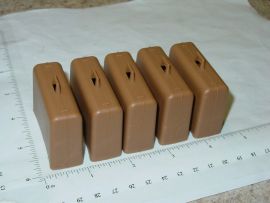 Set/5 Tonka Brown Airport Tug Suitcase/Luggage Replacement Toy Part