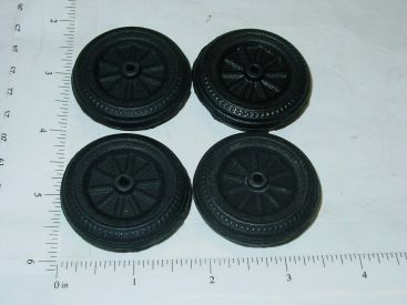 4 Wyandotte Black Rubber Simulated Spoke Wheel/Tire Toy Parts Main Image