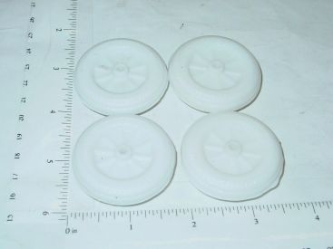 4 Wyandotte White Rubber Simulated Spoke Wheel/Tire Toy Parts Main Image