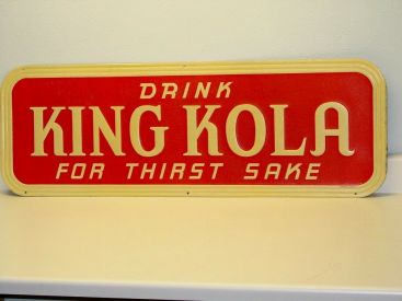 Vintage Advertising Drink King Cola Sign, Soda Pop, Original, Nice!! Main Image Vintage Advertising Drink King Cola Sign, Soda Pop, Original, Nice!! Main Image