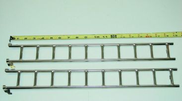 Pair Buddy L 205A Firetruck Nickel Plated Replacement Ladder Toy Part Main Image