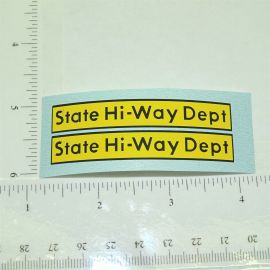 Pair Tonka Custom State Hiway Dept. Sticker Set