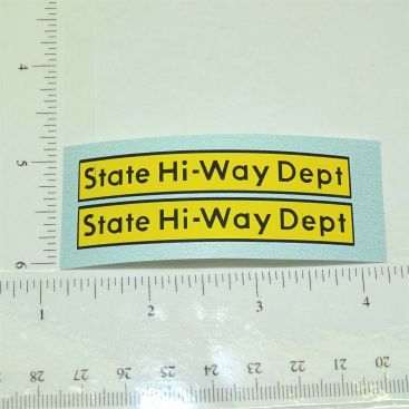 Pair Tonka Custom State Hiway Dept. Sticker Set Main Image