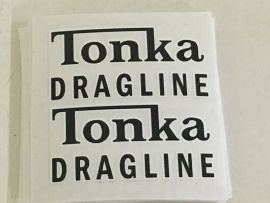 Pair Tonka 1962 Dragline Construction Vehicle Replacement Sticker Set