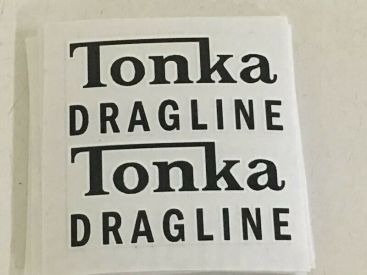 Pair Tonka 1962 Dragline Construction Vehicle Replacement Sticker Set Main Image