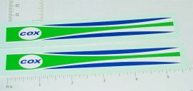 Pair Cox Thimble Drome Shrike Prop Rod Stickers Style 2