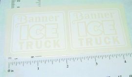 Pair Banner Ice Truck Replacement Sticker Set