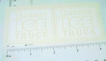 Pair Banner Ice Truck Replacement Sticker Set Main Image