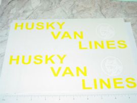 Pair Husky Van Lines Semi Truck Replacement Sticker Set
