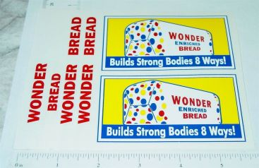 Banner Wonder Bread Delivery Van Truck Replacement Sticker Set Main Image