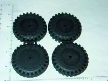 Set of 4 Rubber Tonka Script Tire Toy Parts Main Image Set of 4 Rubber Tonka Script Tire Toy Parts Main Image
