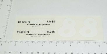 Woodette Tornado Race Car 8 Sticker Pair Main Image