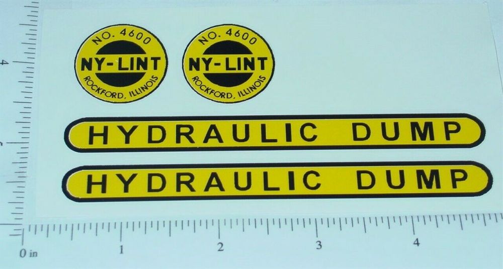 Nylint Hydraulic Dump Construction Toy Stickers Toy Decals Gasoline Alley Toys