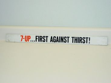 Vintage Advertising 7 Up Door Pusher, Rack Sign, Pop Soda, Original Main Image Vintage Advertising 7 Up Door Pusher, Rack Sign, Pop Soda, Original Main Image