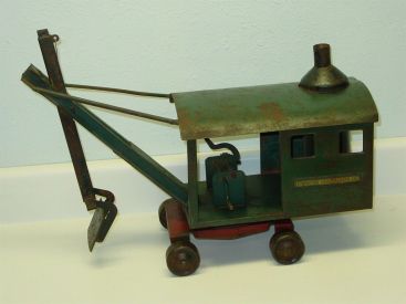 Vintage Sturditoy Steam Shovel, Pressed Steel Toy, Early Piece, Rare Main Image Vintage Sturditoy Steam Shovel, Pressed Steel Toy, Early Piece, Rare Main Image