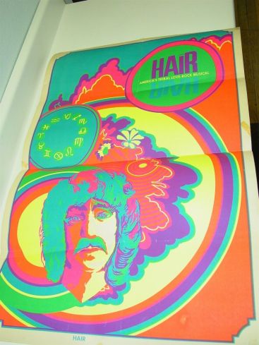 Original HAIR America's Tribal Love-Rock Musical Poster Psychedelic Black Light Main Image Original HAIR America's Tribal Love-Rock Musical Poster Psychedelic Black Light Main Image