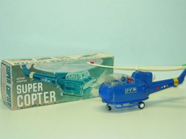Vintage Horikawa Japan Super Copter Helicopter + Box, Works Great! Main Image Vintage Horikawa Japan Super Copter Helicopter + Box, Works Great! Main Image