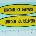 Pair Lincoln Ice Delivery Truck 3.75" Oval Stickers Main Image