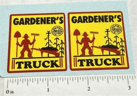 Pair Marx Gardener's Truck Replacement Stickers
