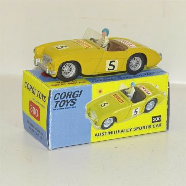 Corgi Toys Austin Healey Sports Car #300, Diecast Toy Vehicle in Repop Box Main Image Corgi Toys Austin Healey Sports Car #300, Diecast Toy Vehicle in Repop Box Main Image