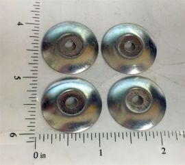 Set of 4 Structo Plated Hubcaps for 3/16" Axles Toy Part
